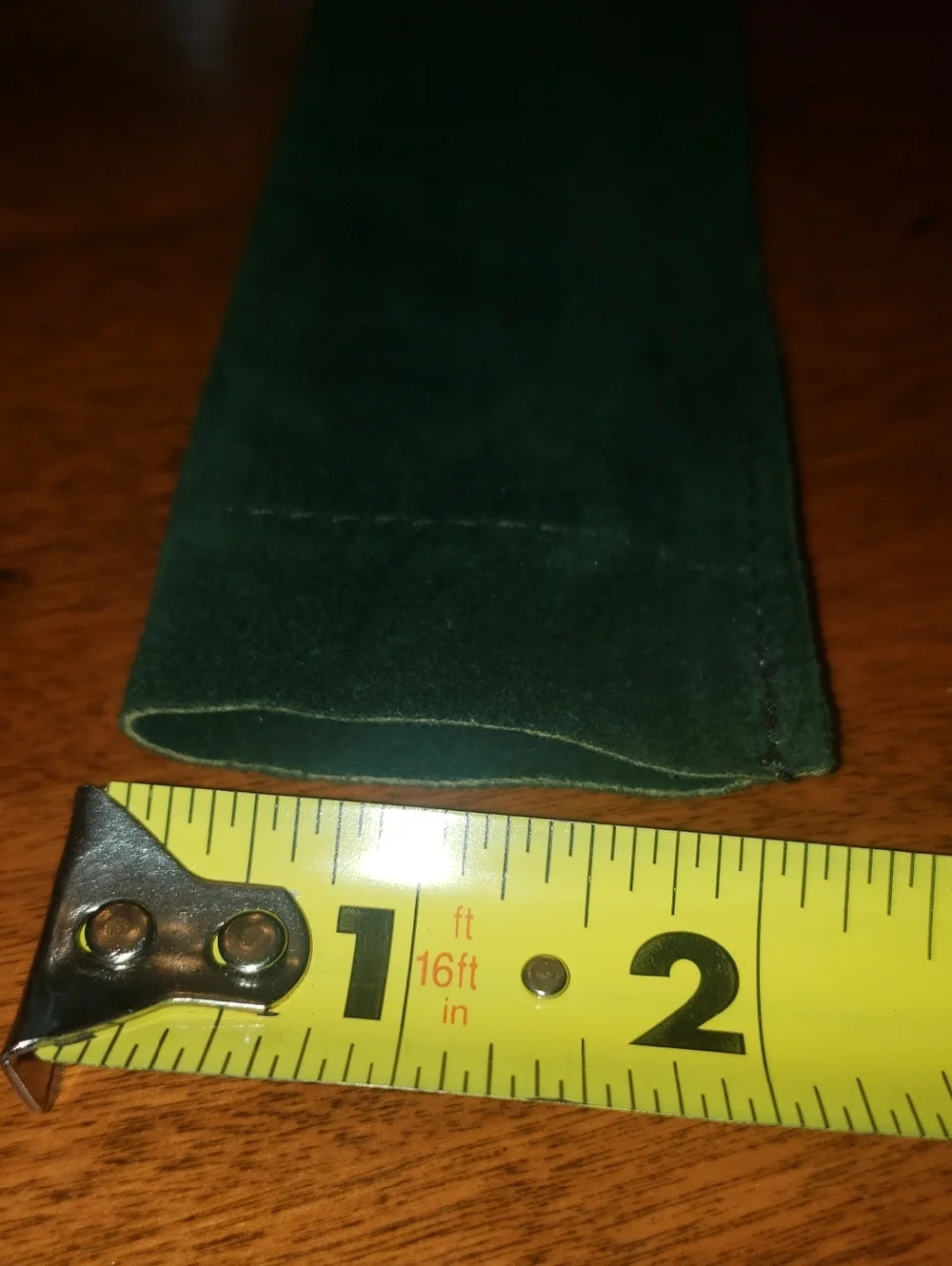 Unbranded Dark Hunter Green Suede Knife Sleeve with Hanging Loop